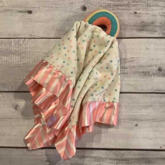Matilda Jane Dream Chasers Dreaming of Rainbows Baby Security Blanket Lovey - Picture 13 of 16